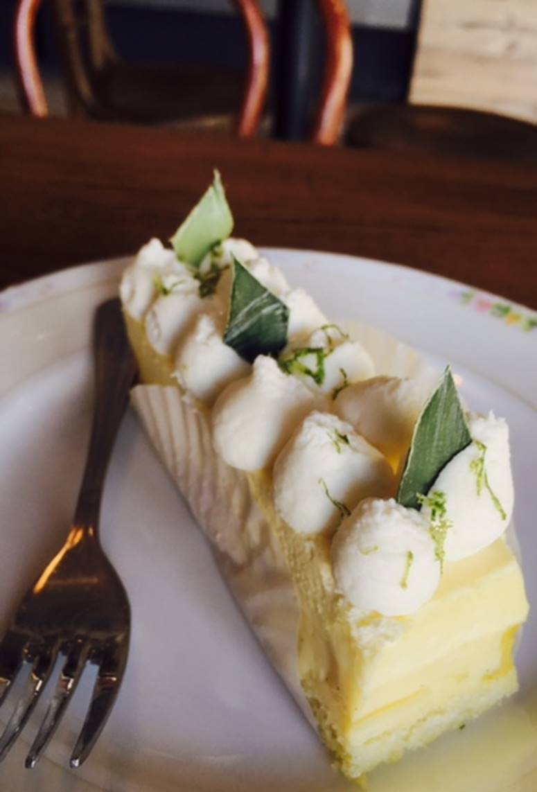 Delicious French pastry at Café Crème