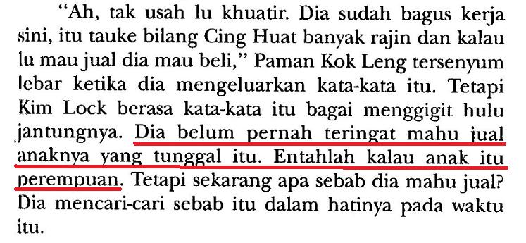 Examples of translating «merajuk» in context: Interlok Chinese Sell Their Daughters