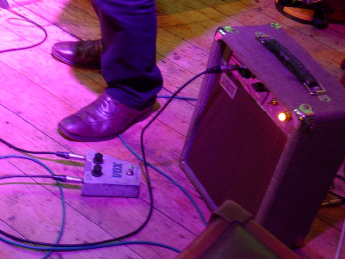 5 watt amp, Loake brogues and Vox distortion used in Notsensibles