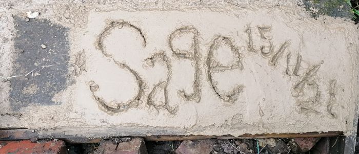Name in concrete
