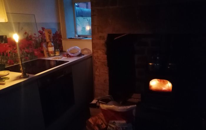 Kitchen by candlelight