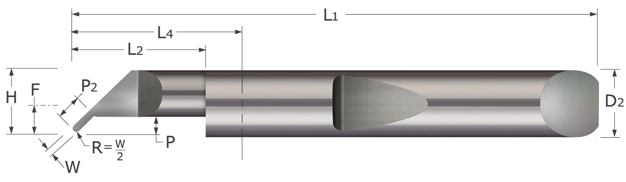 Quick Change Grooving Tools Undercutting Full Radius
