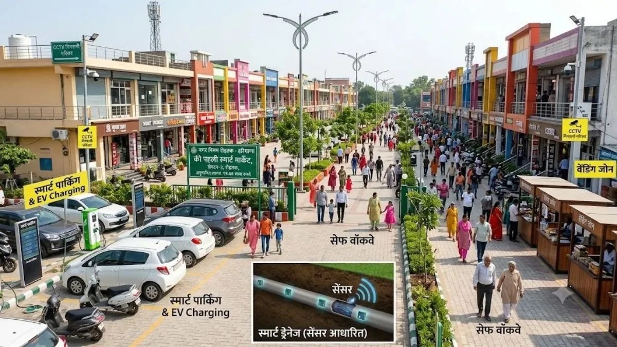 रोहतक में बनेगी हरियाणा की पहली स्मार्ट मार्केट, 99.60 लाख में बदलेगी सेक्टर-3 बाजार की सूरत | haryana-first-smart-market-rohtak-sector-3-renovation-tender