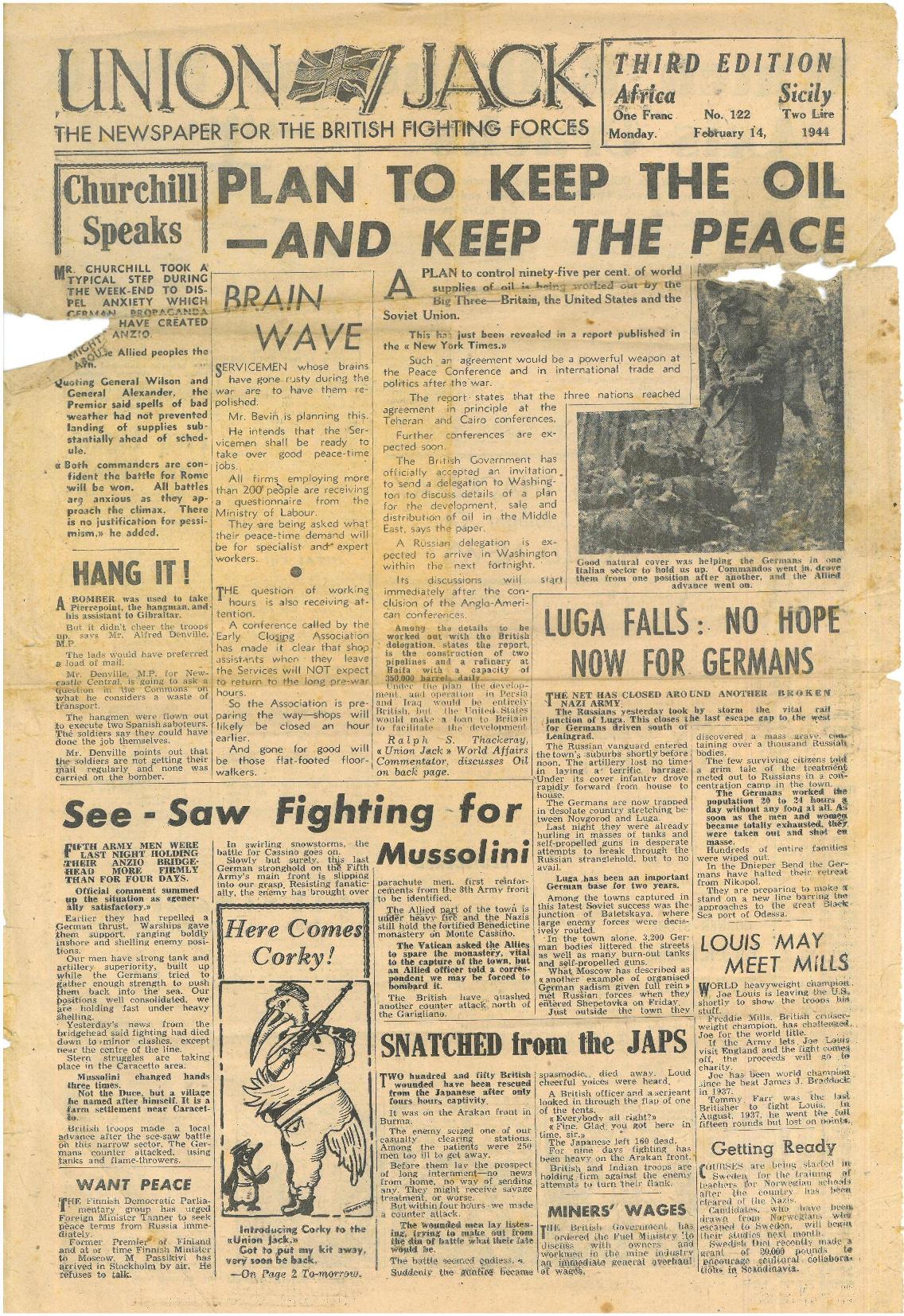 洋書 WAR PAPERS Union Jack Forces Newspapers – Tales from the Supply Depot