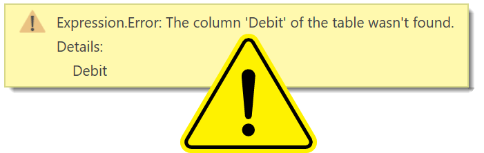 missing columns error