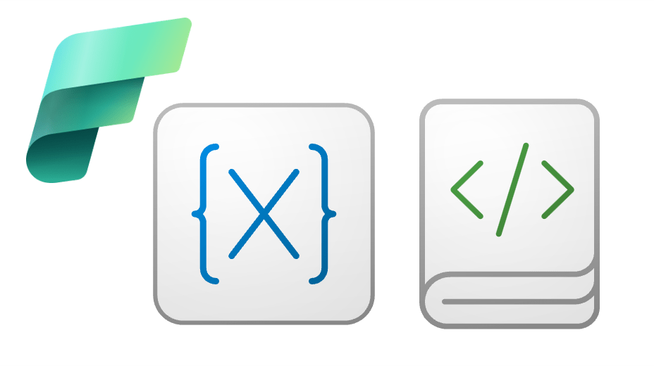 Fabric, Variable Library and notebook icons