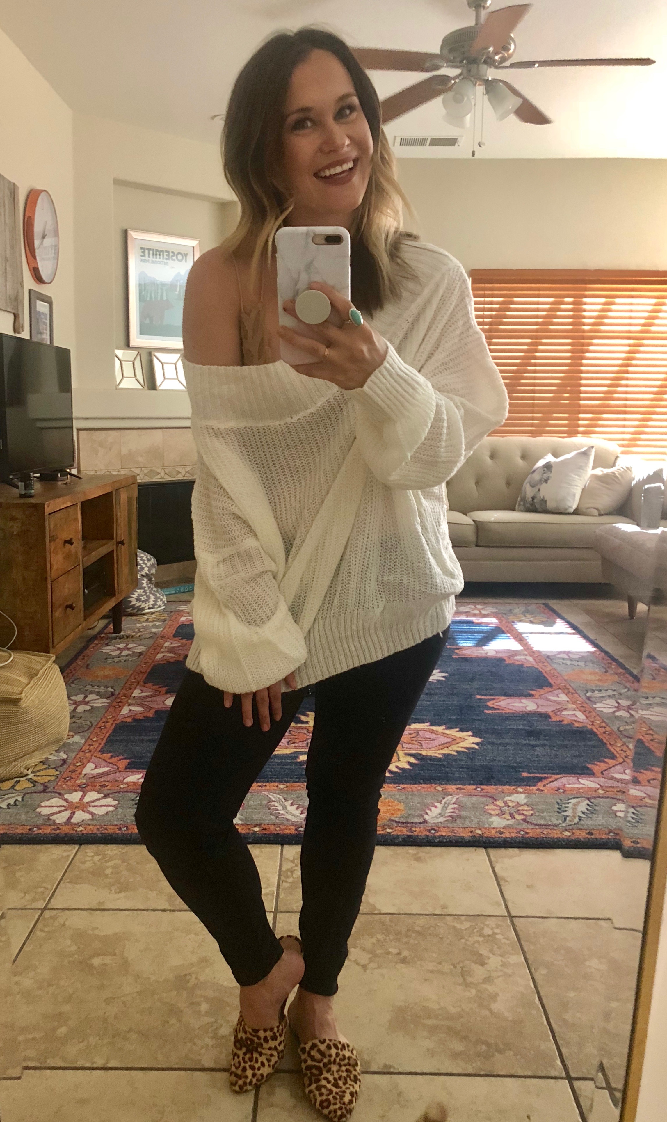Off the shoulder sweater