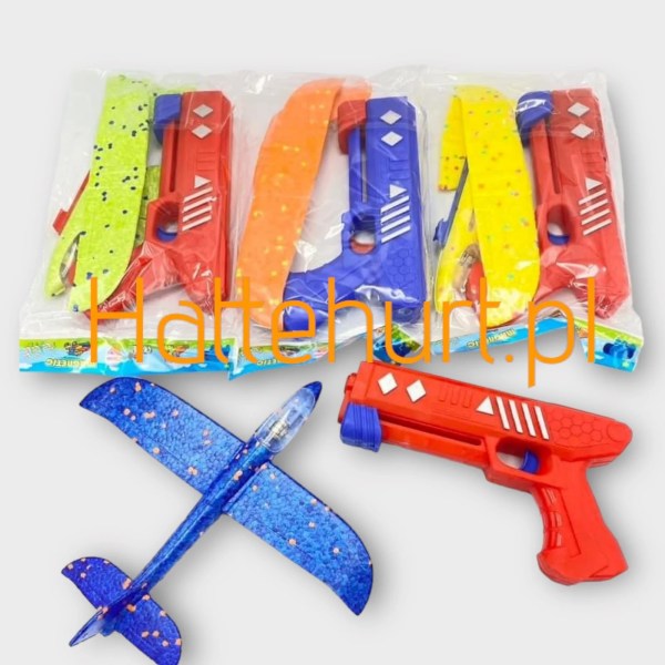 ZABAWKI PISTOLET Z SAMOLOTEM 12 SZT