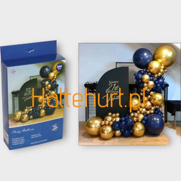 ZESTAW BALON DEKORACJA 105 PCS 6 SZT