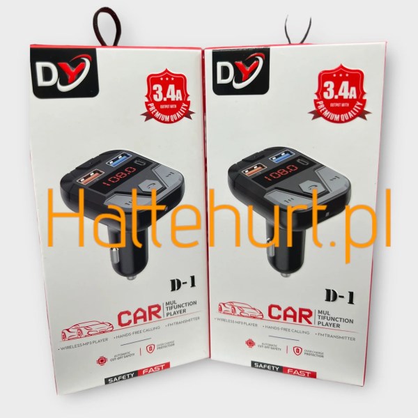 TRANSMITER SAMOCHODOWY FM Z FUNKCJĄ BLUETOOTH D-1 12 SZT