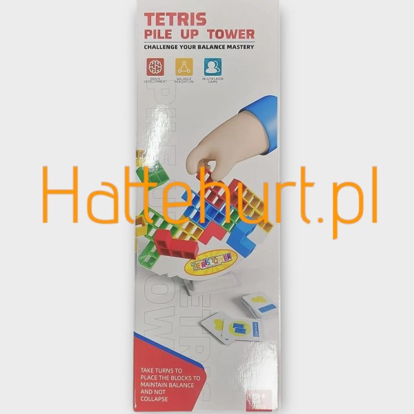 ZABAWKI TETRIS PILE UP TOWER 12 SZT