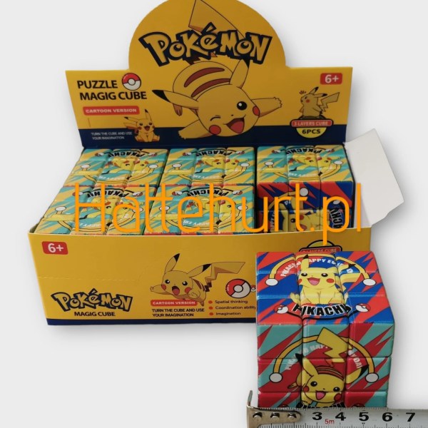 ZABAWKI KOSTKA RUBIKA POKEMON  12 SZT