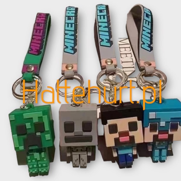 BRELOKI GUMOWE MINE CRAFT 24 SZT
