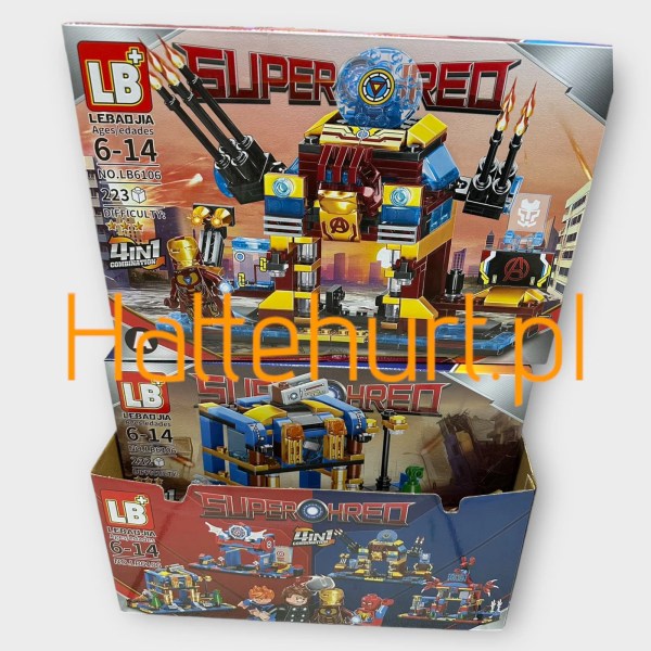 ZABAWKI  KLOCKI SUPER HEROES 56 PCS 16 SZT