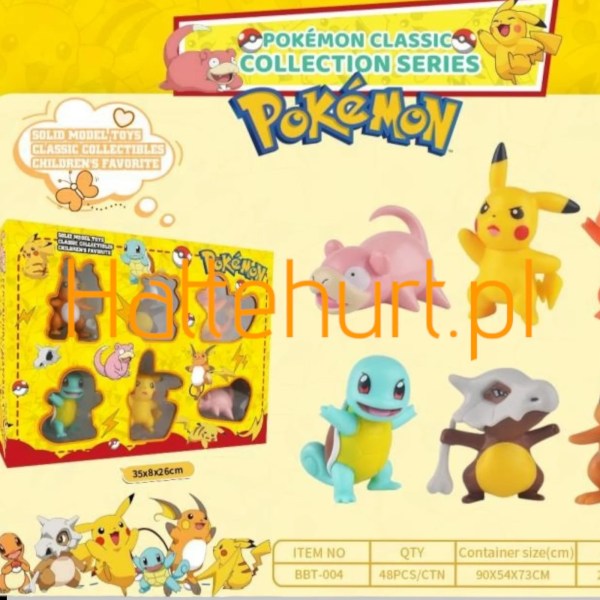 ZESTAW 6 PCS  FIGURKI POKEMON  6 SZT