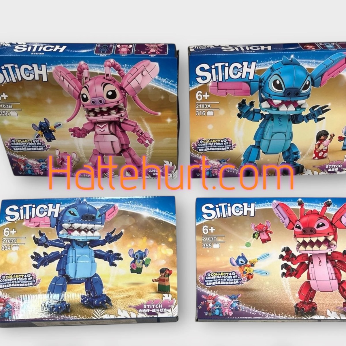 ZESTAW KLOCKI STITCH 4 SZT