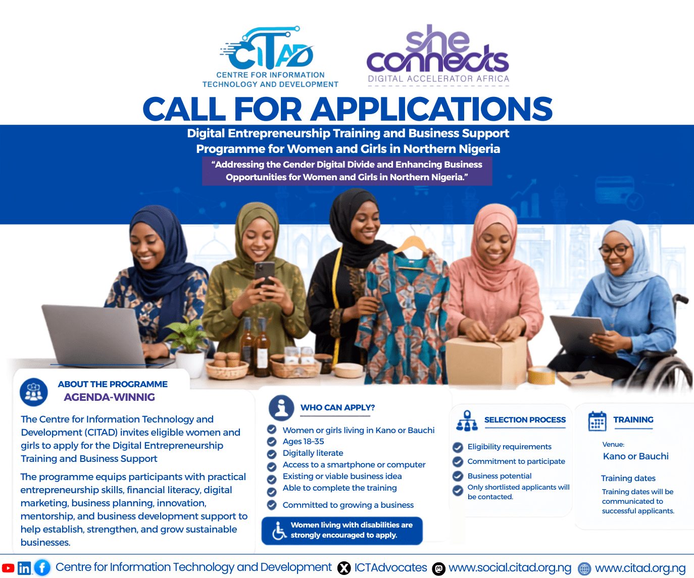 Digital Entrepreneurship Training and Business Support Programme for Women and Girls in Northern Nigeria