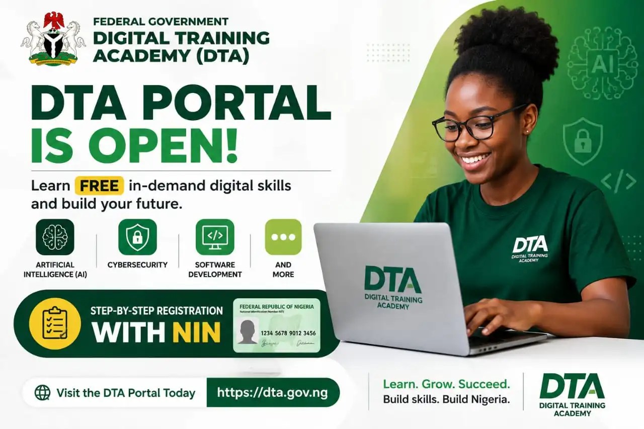 Federal Government Digital Training Academy 2026 for 32,000 Nigerians