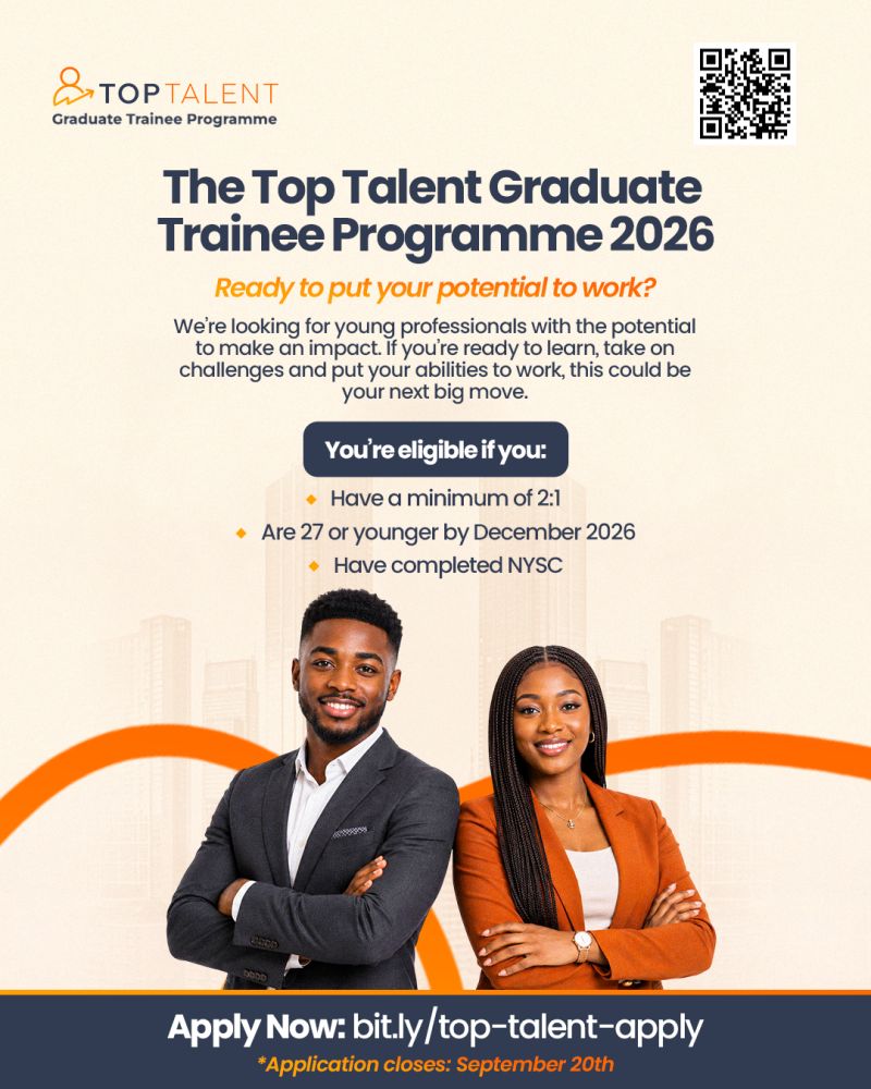 The Top Talent Graduate Trainee Programme 2026