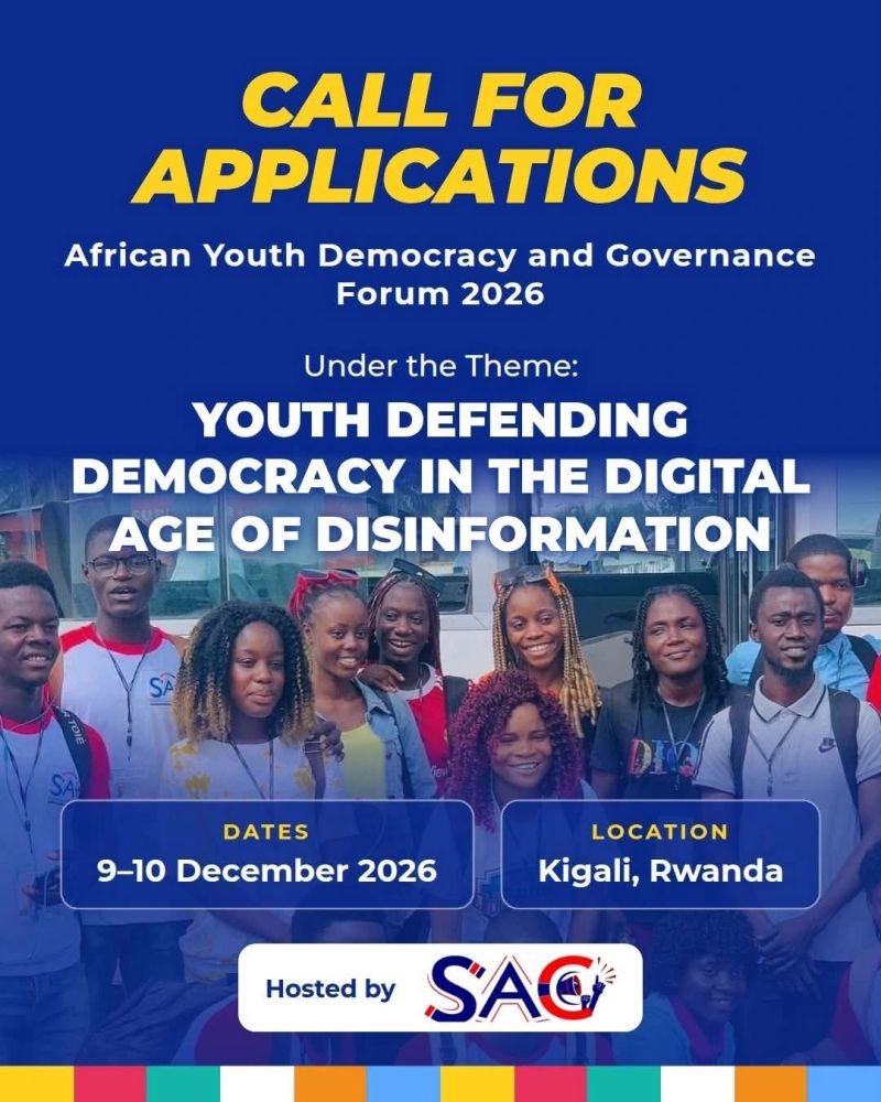 CALL FOR APPLICATIONS: African Youth Democracy and Governance Forum (AYDGF) 2026