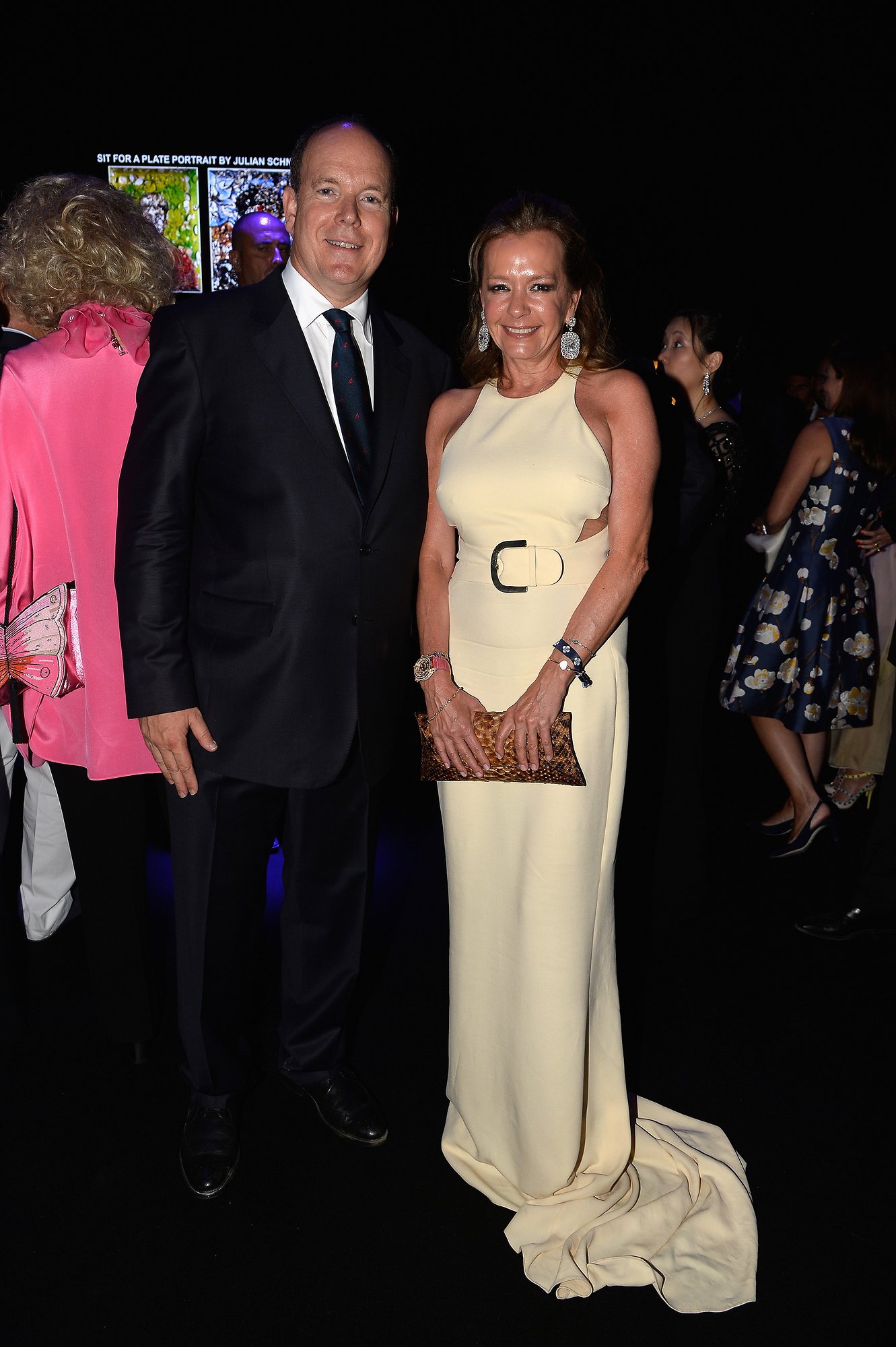 Prince Albert of Monaco and Caroline of Chopard brand at Leonardo DiCaprio Foundation Gala in St. Tropez