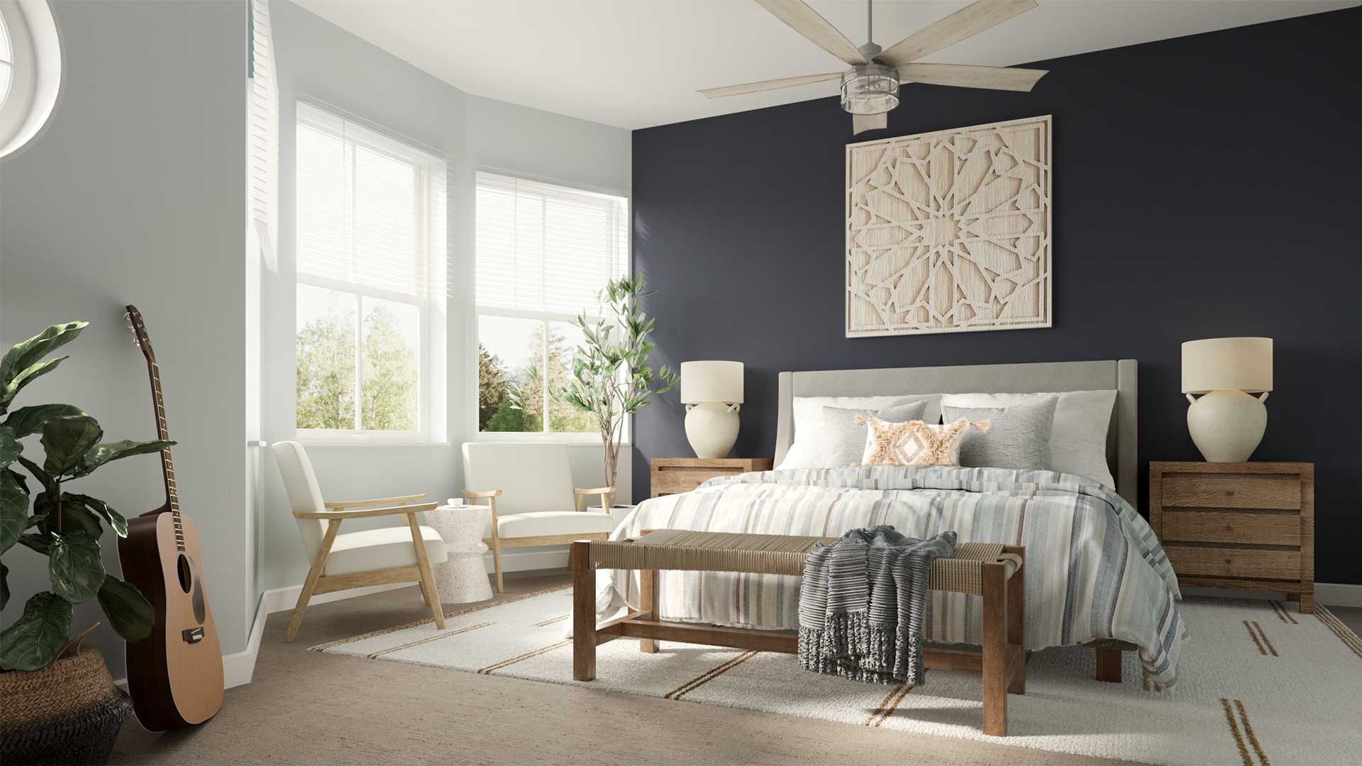 Go bold with these bedroom accent wall ideas