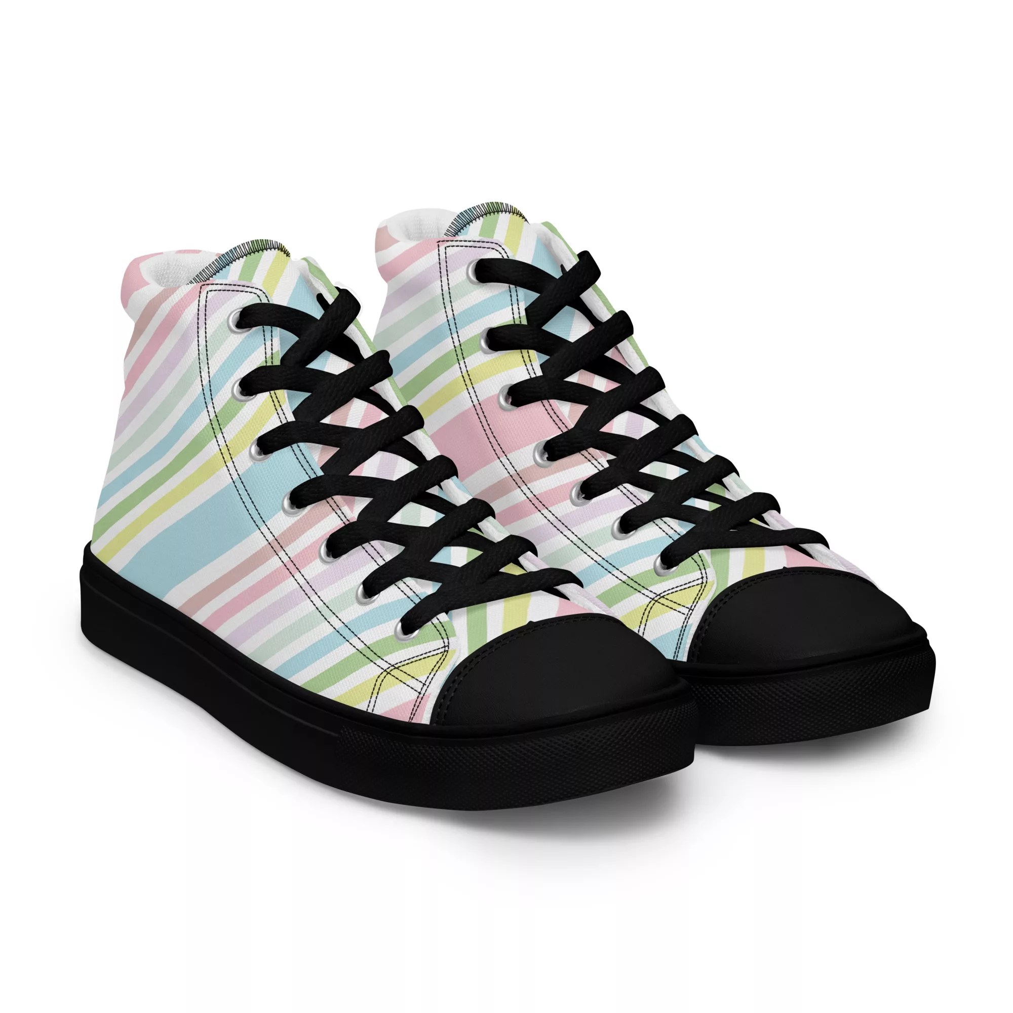 Women's Pastel High-Top Canvas Shoes