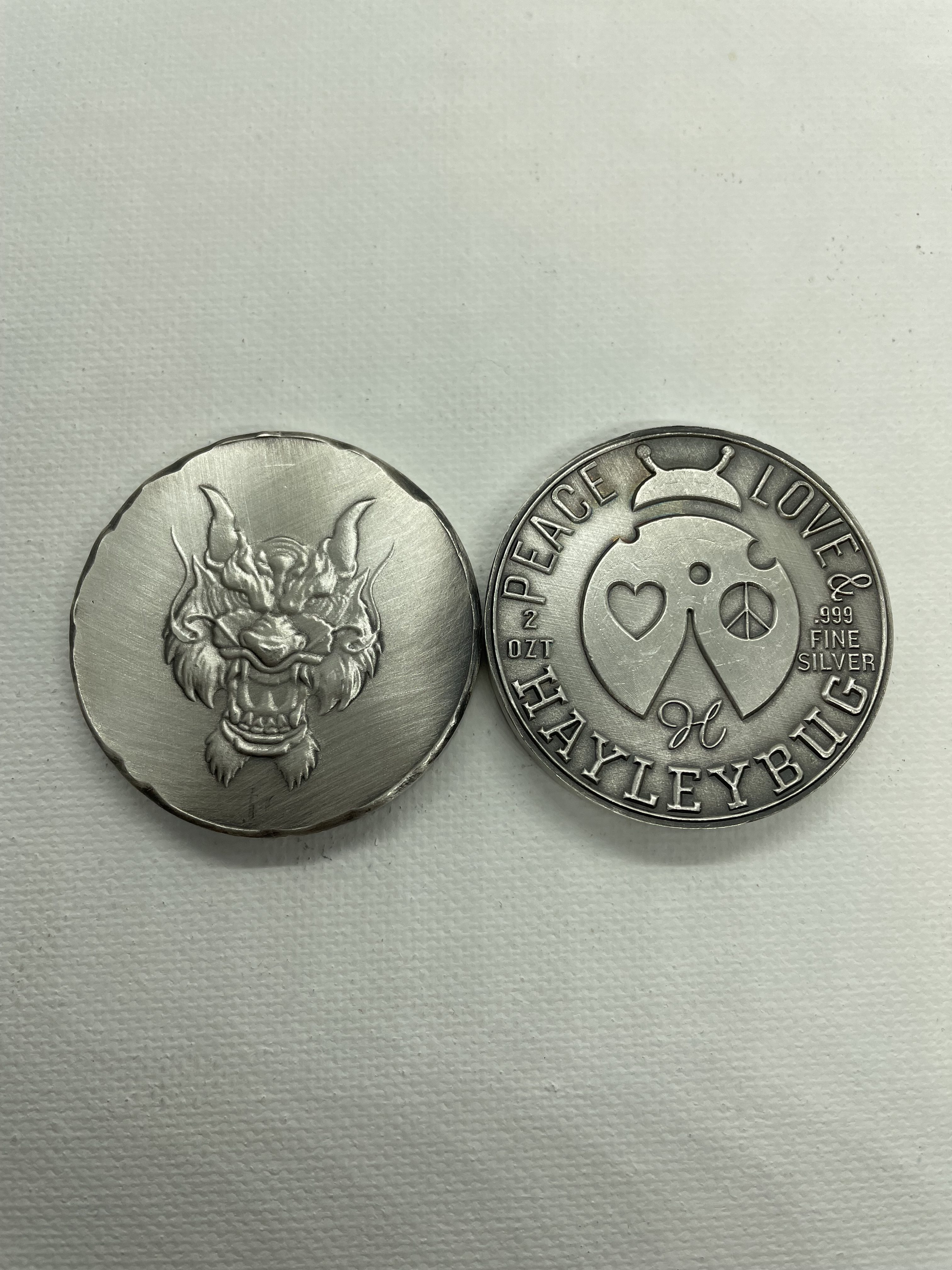 ★１９４０年代＊アメリカ軍＊極東司令部＊銀モールパッチ（実物） PAINTED DRAGON 2 Troy Ounce 999 Fine Silver – Hayleybug Mint