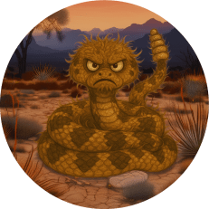 FRIZZLED RATTLESNAKE 1 Troy Ounce 999 Fine Silver