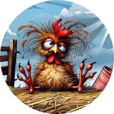 FRIZZLED ROOSTER 1 Troy Ounce 999 Fine Silver