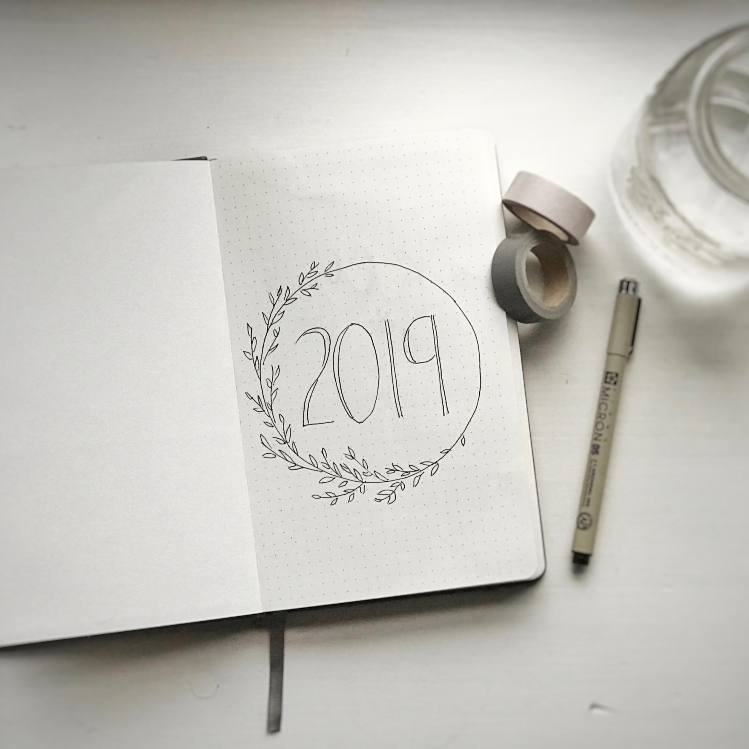 Bullet journal 2019 cover page