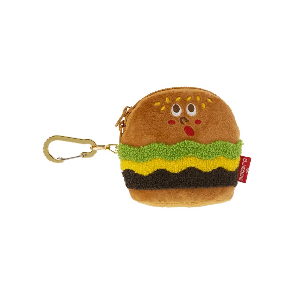 027 Gladee Card Holder Pouch with Zipper Hamburger Ii 01