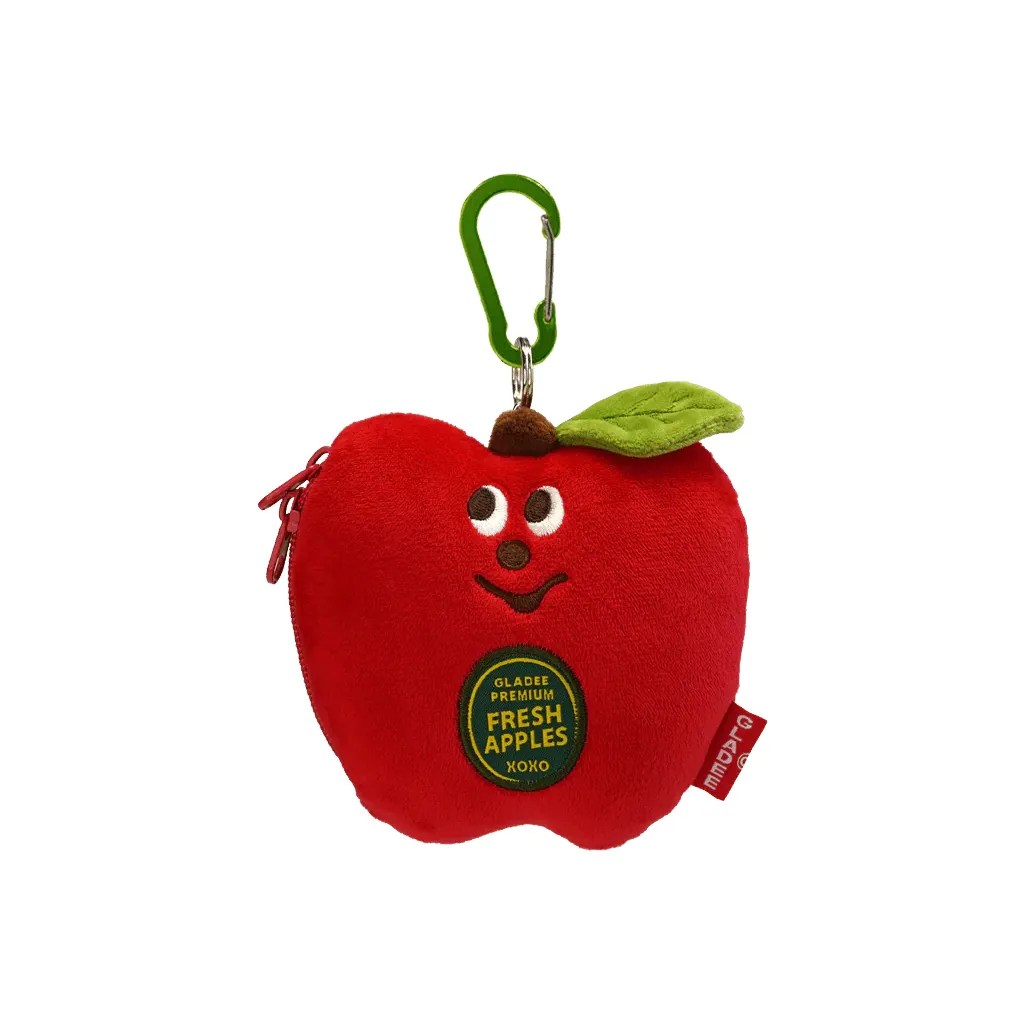 031 Gladee Card Holder Pouch with Zipper Apple 01