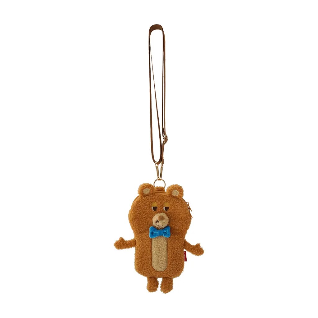 057 Gladee Multi Pouch with Strap Brown Bear 01
