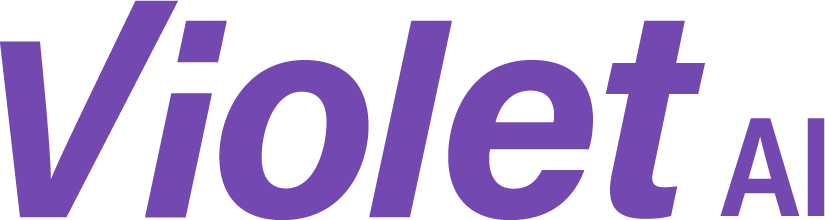 Violet AI logo UV light robot