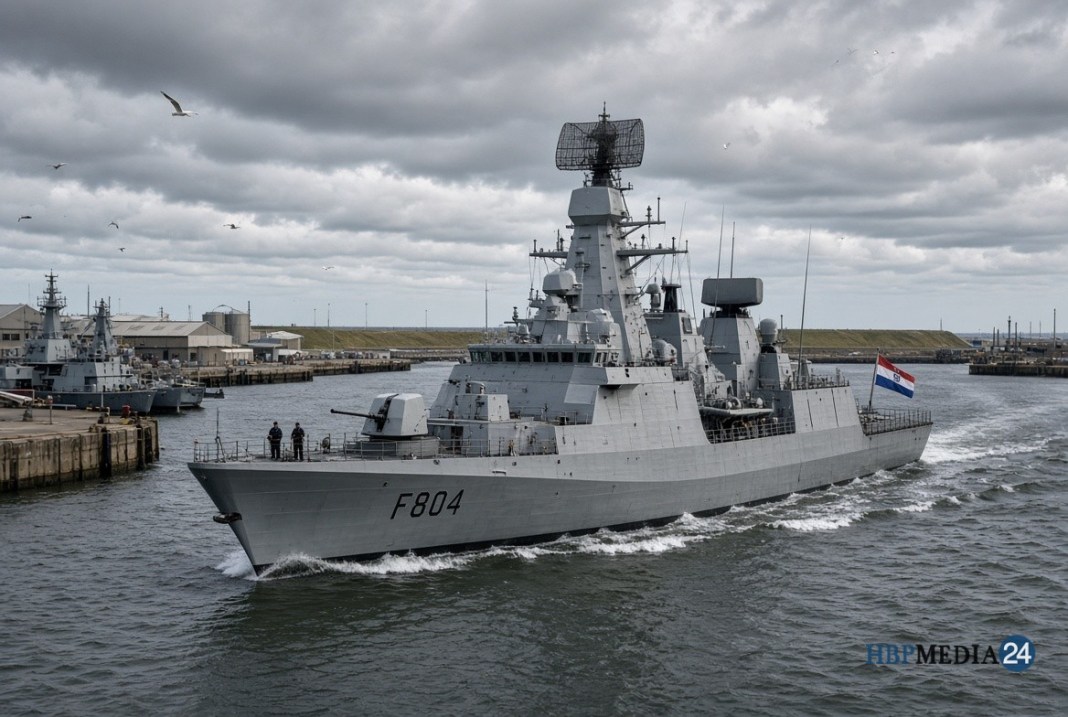 Marineschip De Ruyter keert terug in Den Helder Zr.Ms. De Ruyter