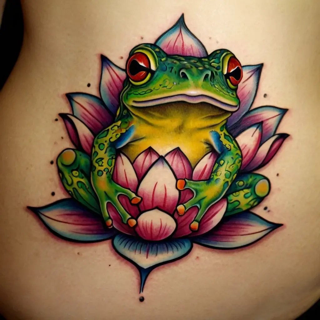 Frog tattoos: meaning, significance (82 designs)