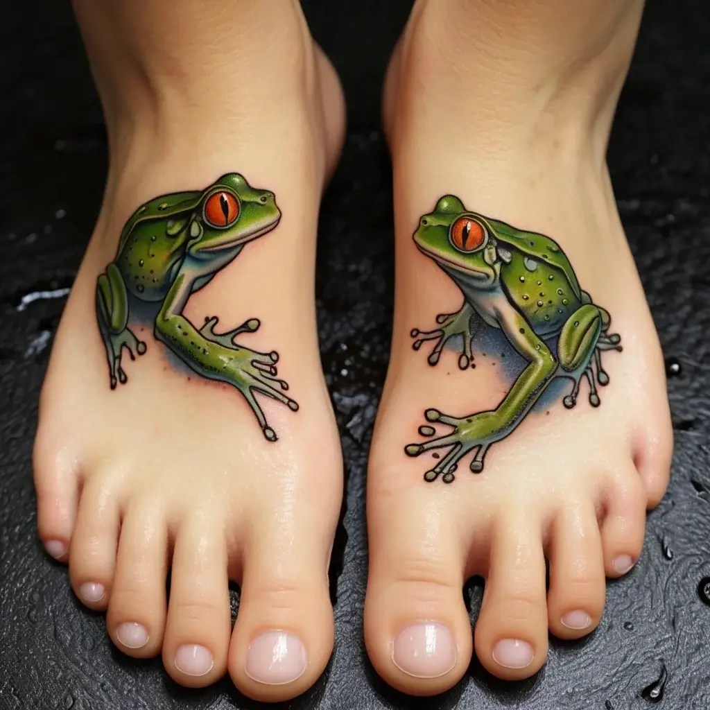 Frog tattoos: meaning, significance (82 designs)