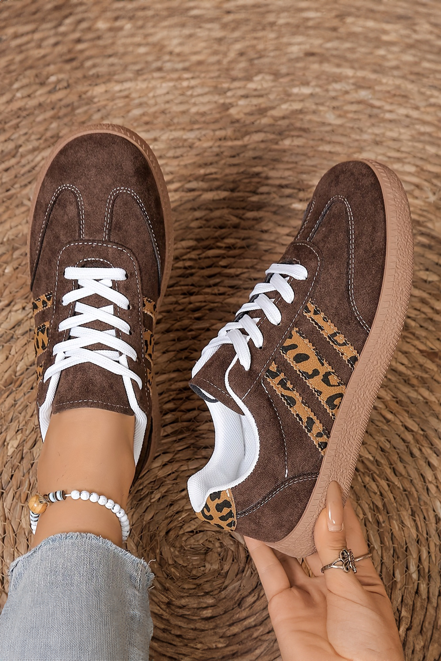 Leopard Patchwork Sneakers