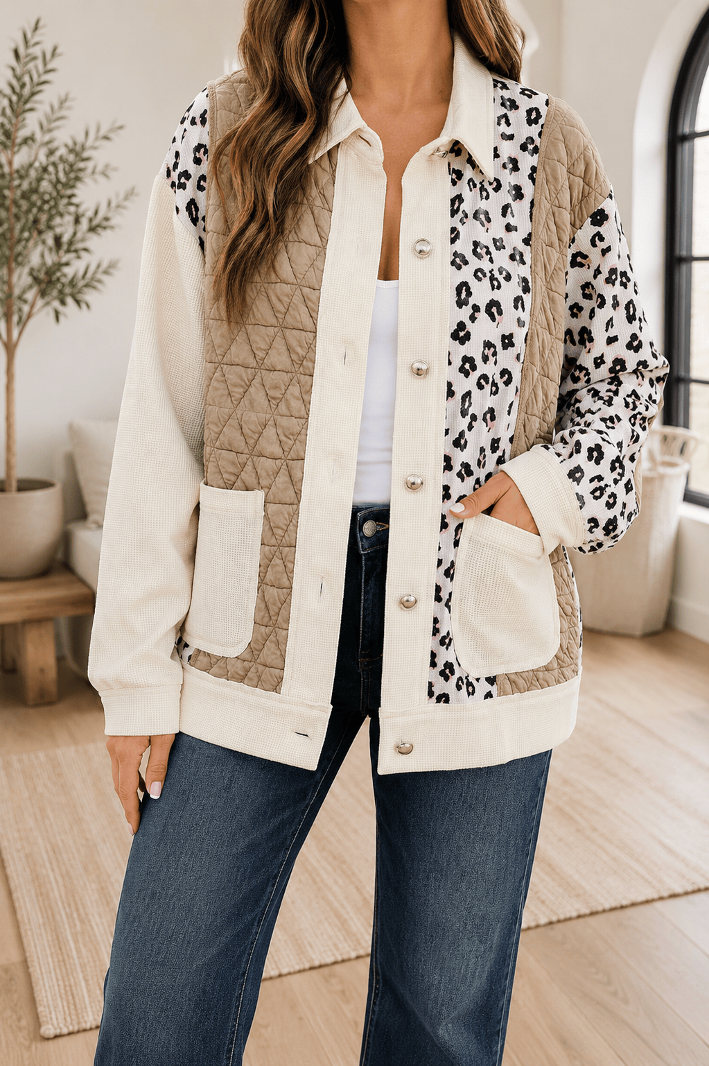 The Maren Leopard Patchwork Jacket