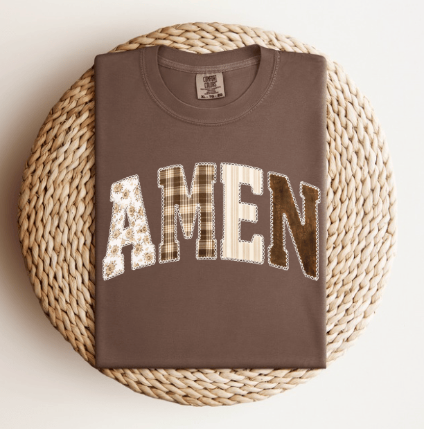 Amen Patchwork graphic tee