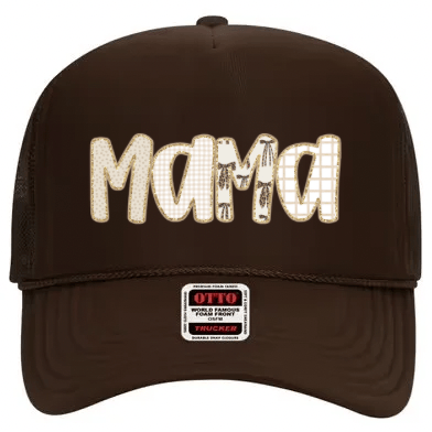 Bow Mama trucker hat with printed bow and mama graphic