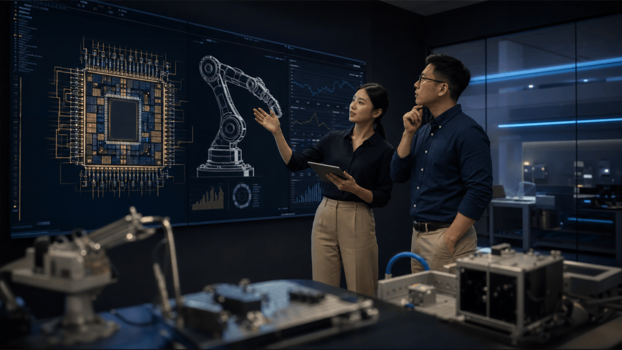 Professionals reviewing specialist technology systems for a Chapter 18B listing