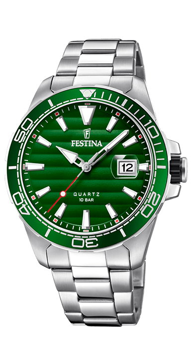 Festina Homme Acier Fond Vert F20360/3 | L'Horloger De Vern
