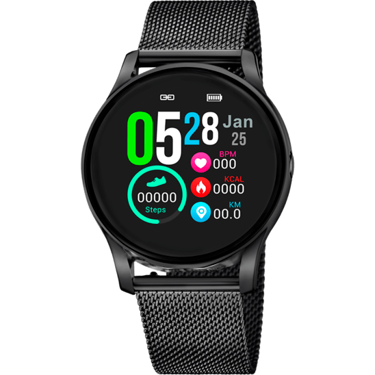 Montre Lotus Femme Connectée Smartwatch Numérique Acier Noir Bracelet  Milanais 50002/1 | L'Horloger De Vern