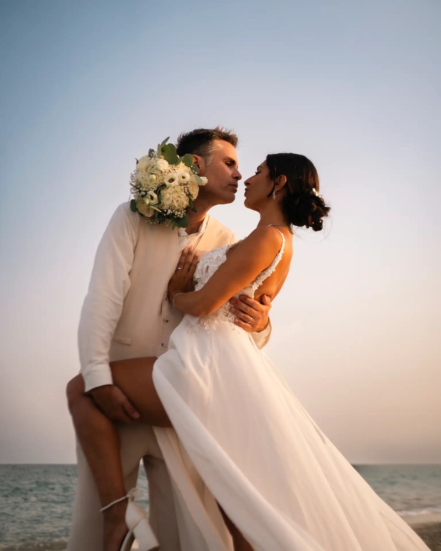 Photographe de mariage à Montpellier, mariée en extérieur