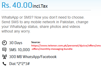 The free whatsapp bundle is valid for 30 days. Telenor Djuice Sms Packages 2018