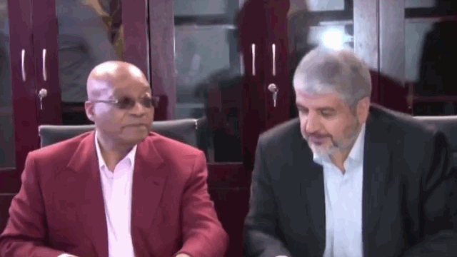 פגישה רשמית בין משעל לבין נשיא דרום אפריקה להידוק היחסים