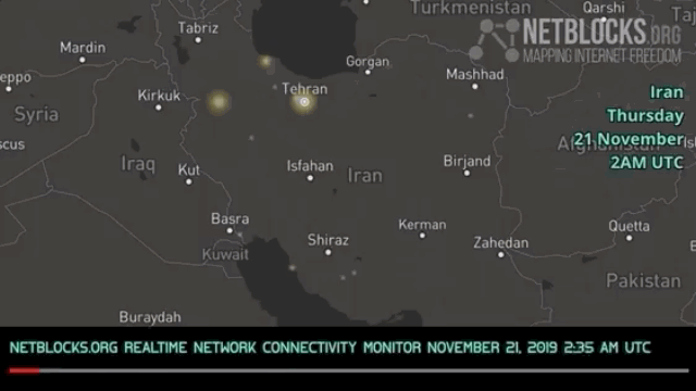מעקב אחר רשת האינטרנט באיראן