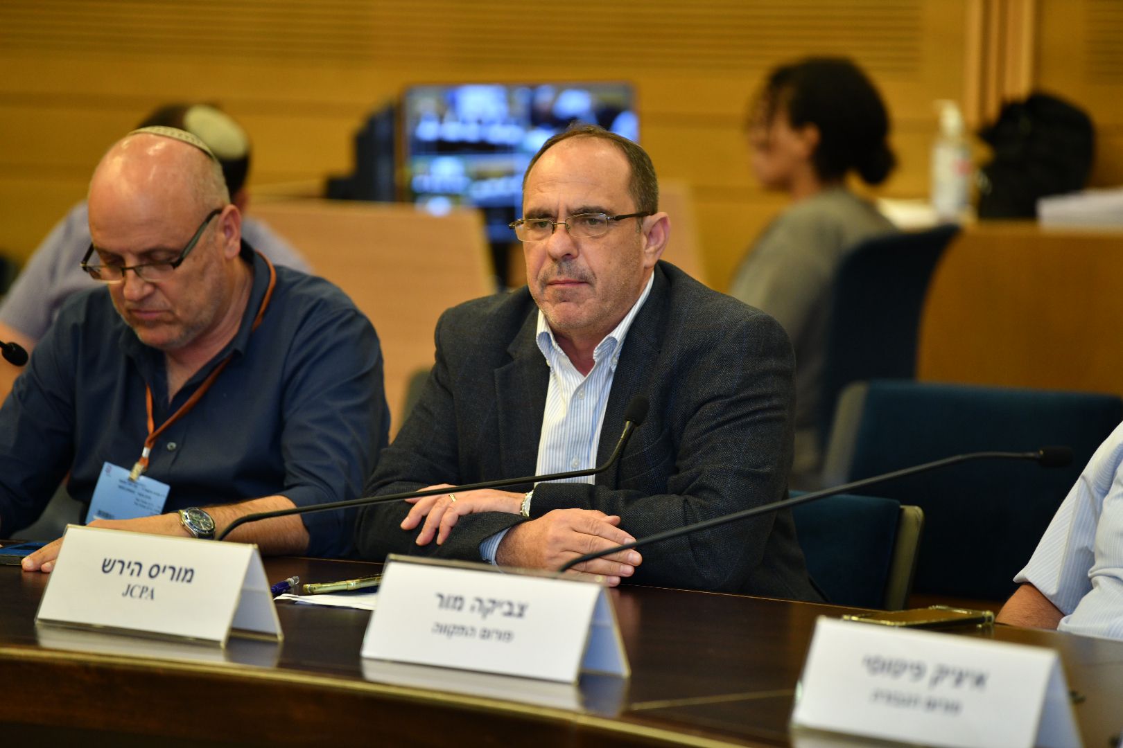 סא"ל (במיל') עו"ד מוריס הירש בכנסת (צילום: מייקל כץ)